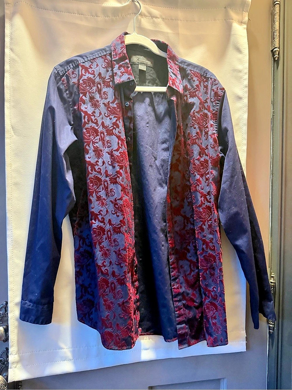 INC International Concepts Paisley Button Down in Blue & Red